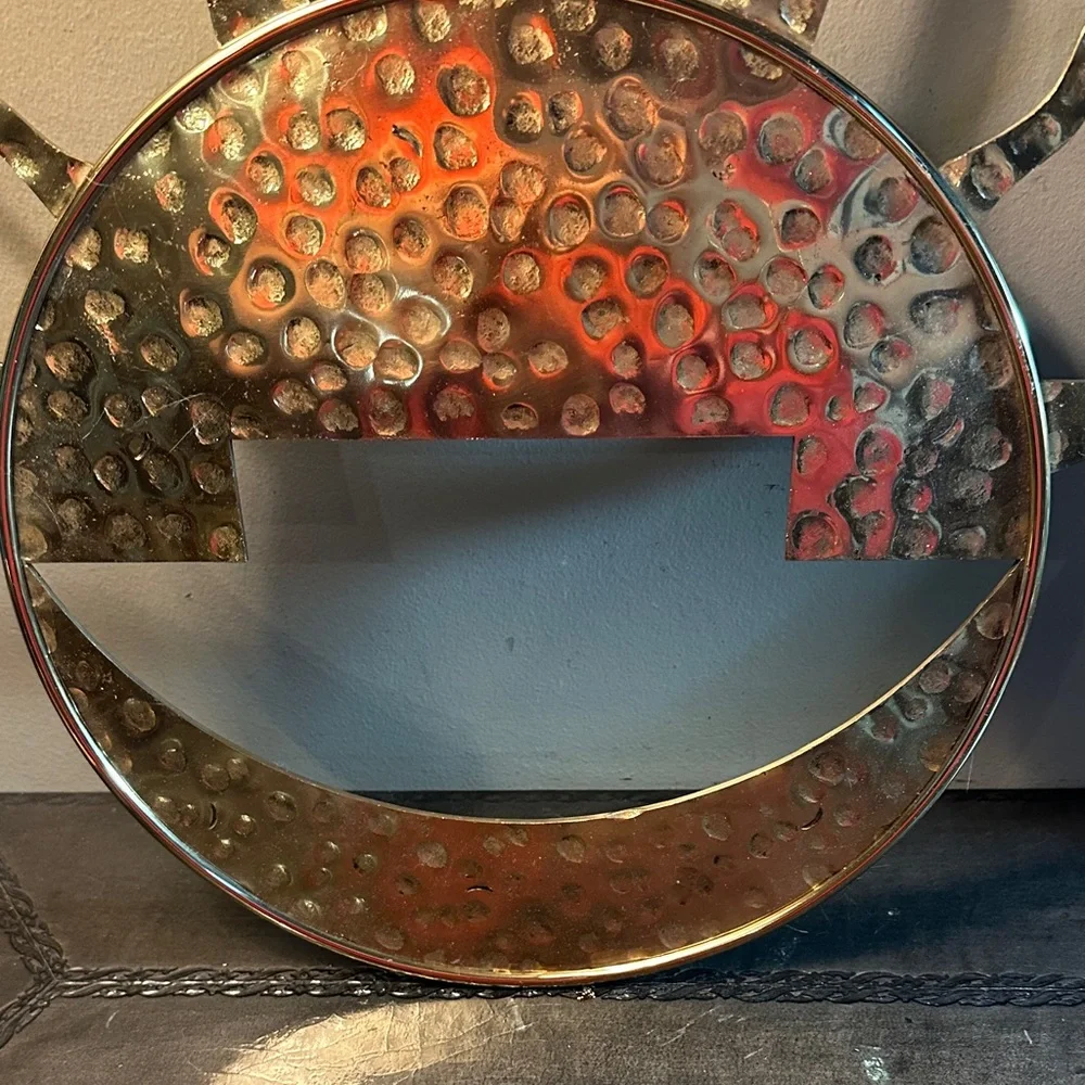 Stainless steel Sunburst Wall Accent - Gold Decorative Wall Decor
